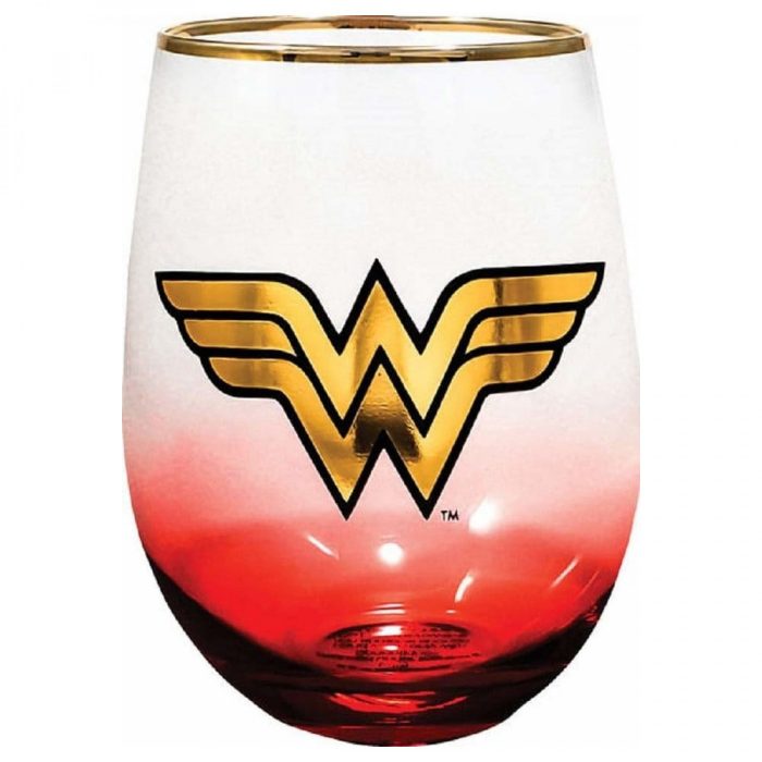 Wonder Woman Stemless Wine Glass