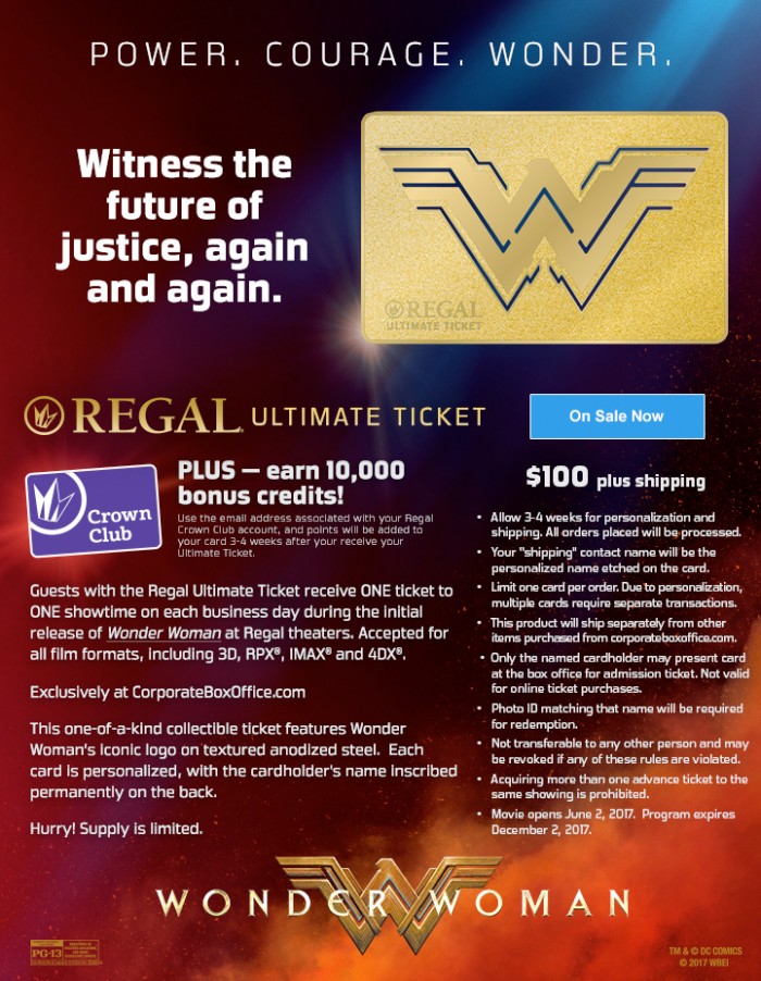 Wonder Woman Ultimate Ticket