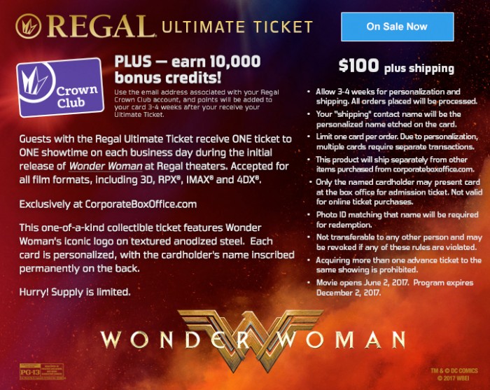 Wonder Woman Ultimate Ticket