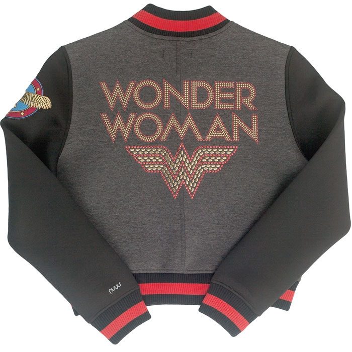 Wonder Woman Studded Varsity Jacket