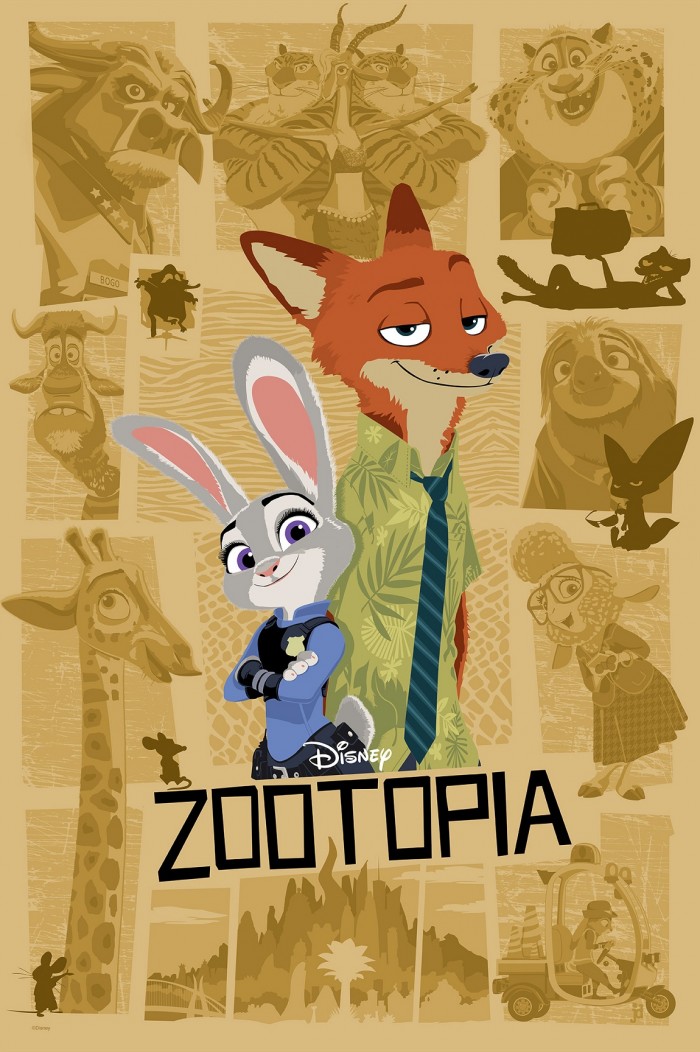 zootopia print by joe dunn