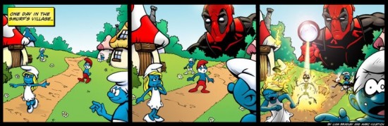 Deadpool smurfs