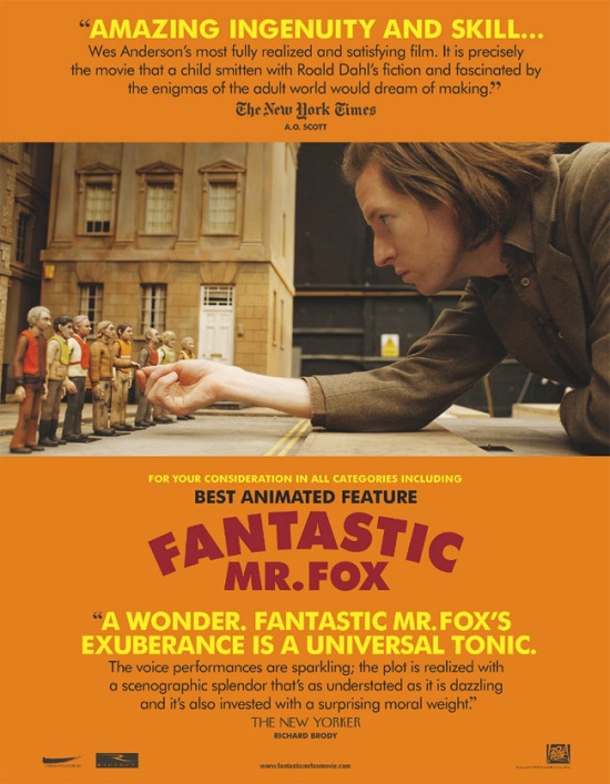 Fantastic Mr. Fox For Your Consideration Awards